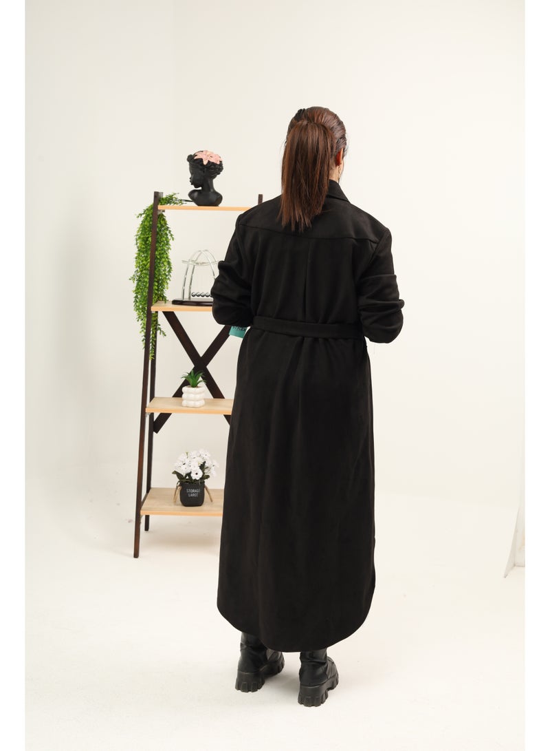 تونك شتوى خامة سويت لون اسود - Image 3